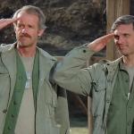 Mike Farrell and Alan Alda on "M*A*S*H"