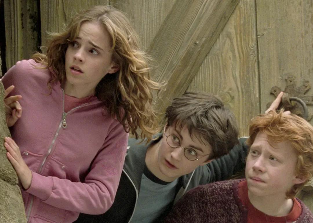 Emma Watson, Daniel Radcliffe, and Rupert Grint in "Harry Potter"
