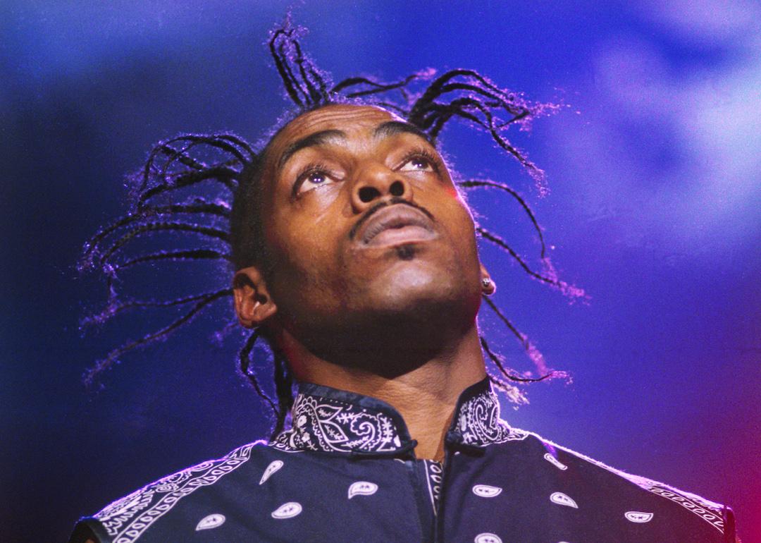Coolio looks up as he performs in the Netherlands in 2000.