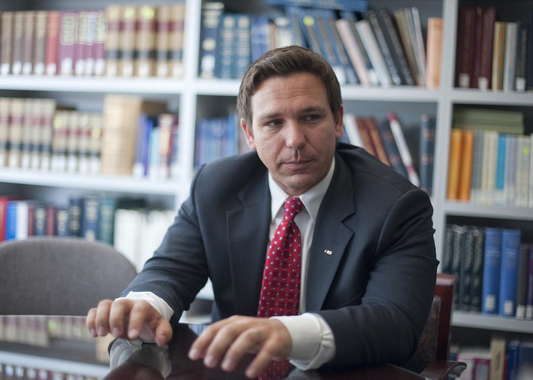 Ron DeSantis (R) Florida is interviewed at Roll Call in Washington, D.C.