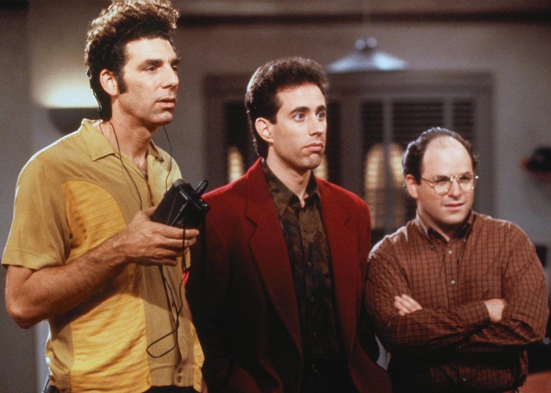 Michael Richards, Jerry Seinfeld, and Jason Alexander on "Seinfeld"