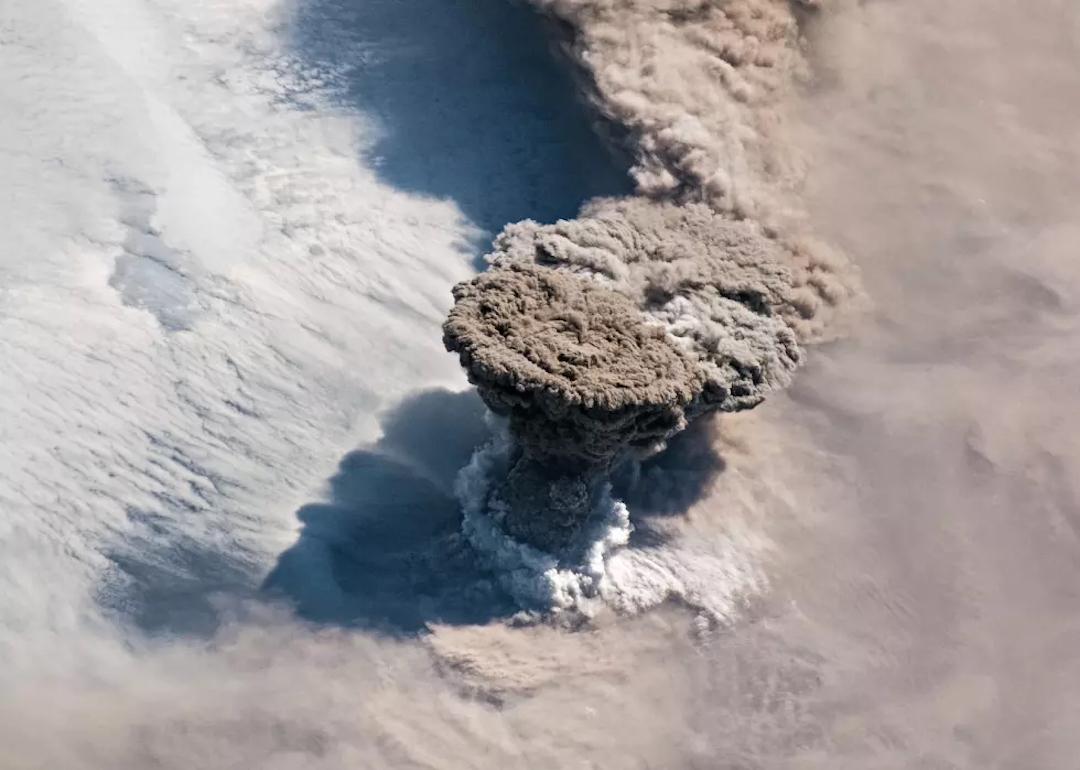 Raikoke volcano eruption
