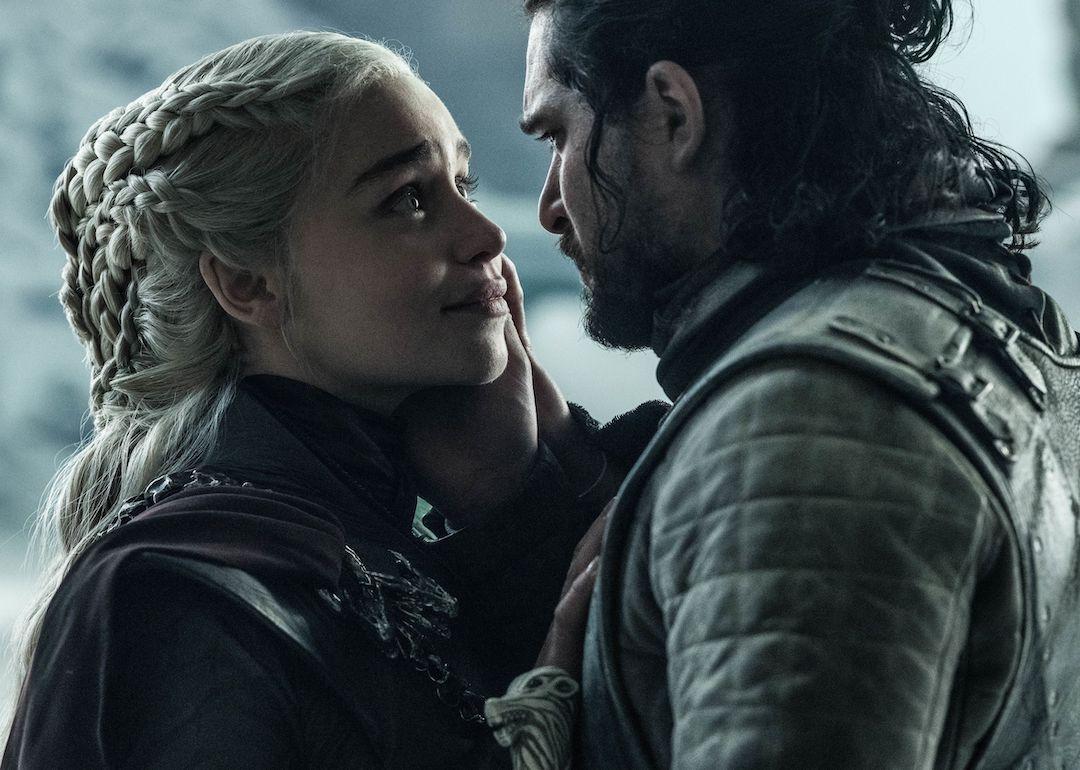 Emilia Clarke and Kit Harington in the "Game of Thrones" finale