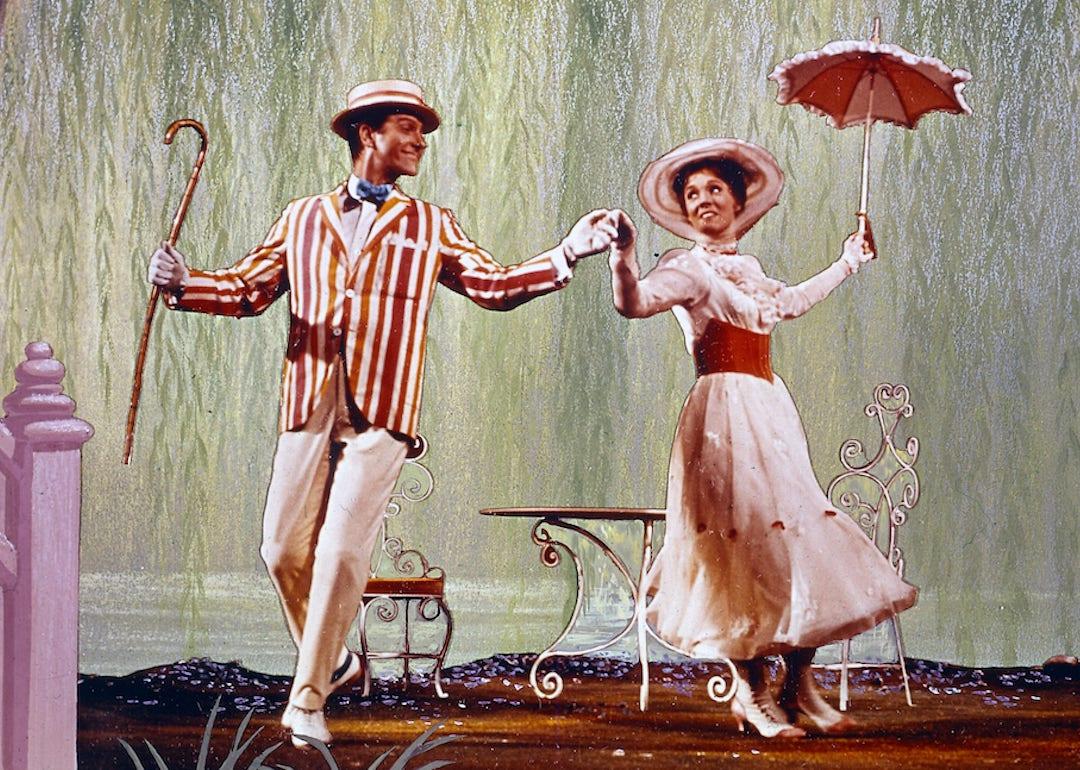 Dick Van Dyke and Julie Andrews in "Mary Poppins"