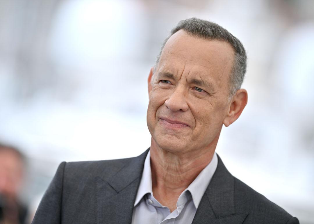 Tom Hanks attends the photocall for "Elvis" during the 75th annual Cannes film festival at Palais des Festivals on May 26, 2022 in Cannes, France.
