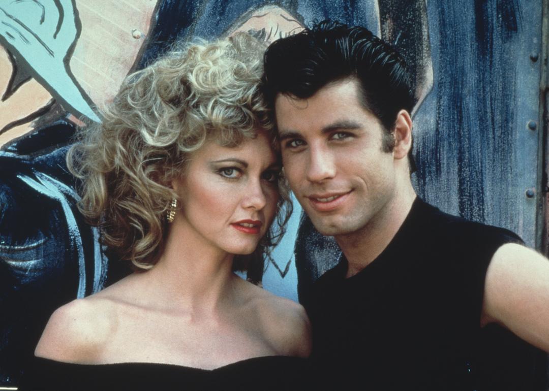 Olivia Newton-John and John Travolta as Sandy and Danny in the 1978 classic movie 'Grease.'