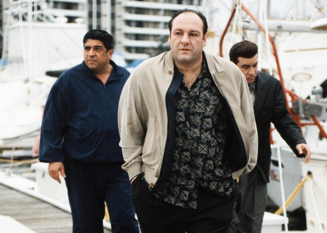 Vincent Pastore, James Gandolfini, and Steven Van Zandt in 'The Sopranos.'