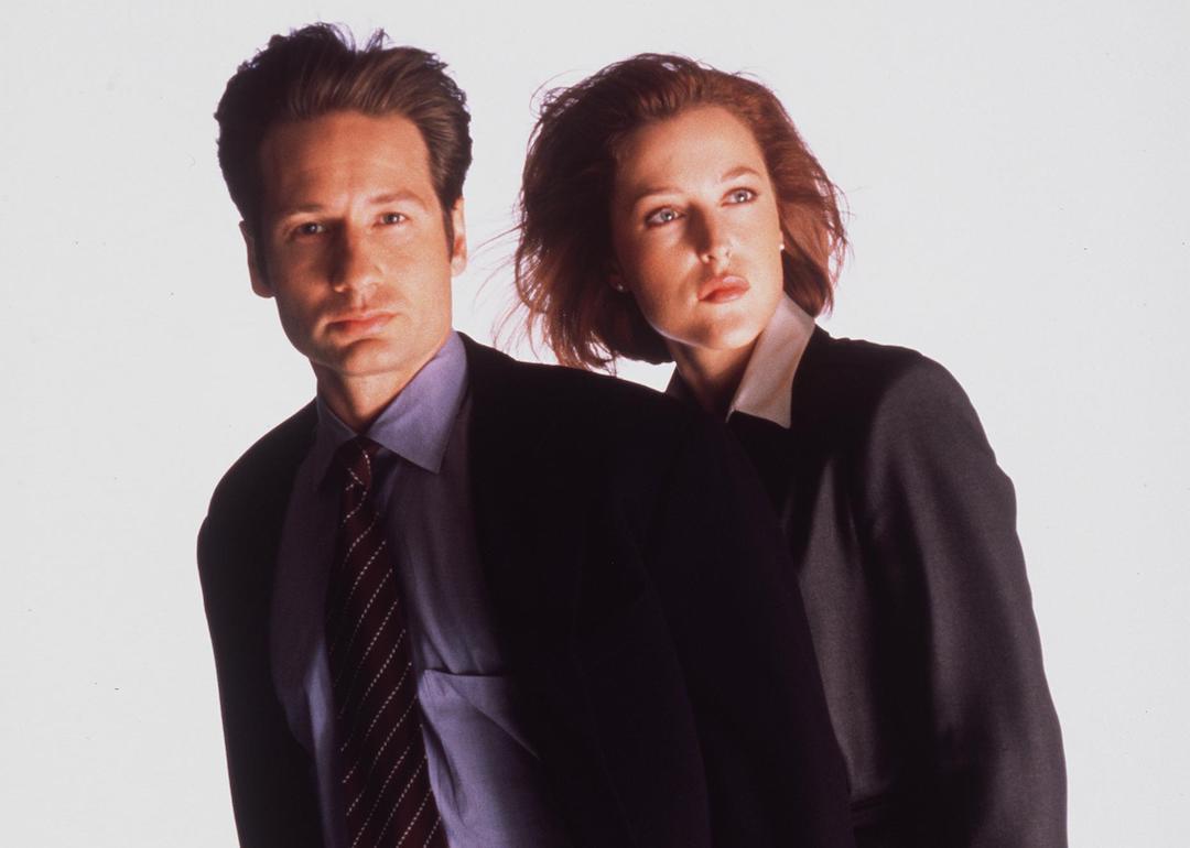 Actors David Duchovny and Gillian Anderson in a promotional photo for 'The X-Files.'