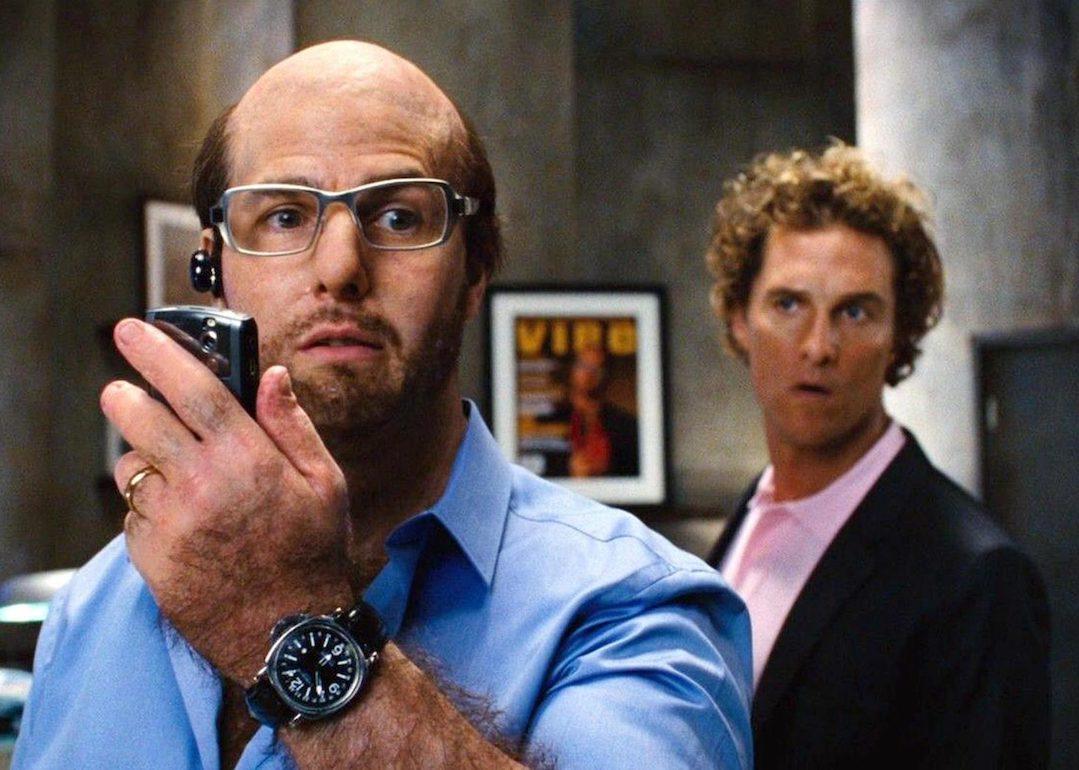 Tom Cruise making a cameo in the movie 'Tropic Thunder.'