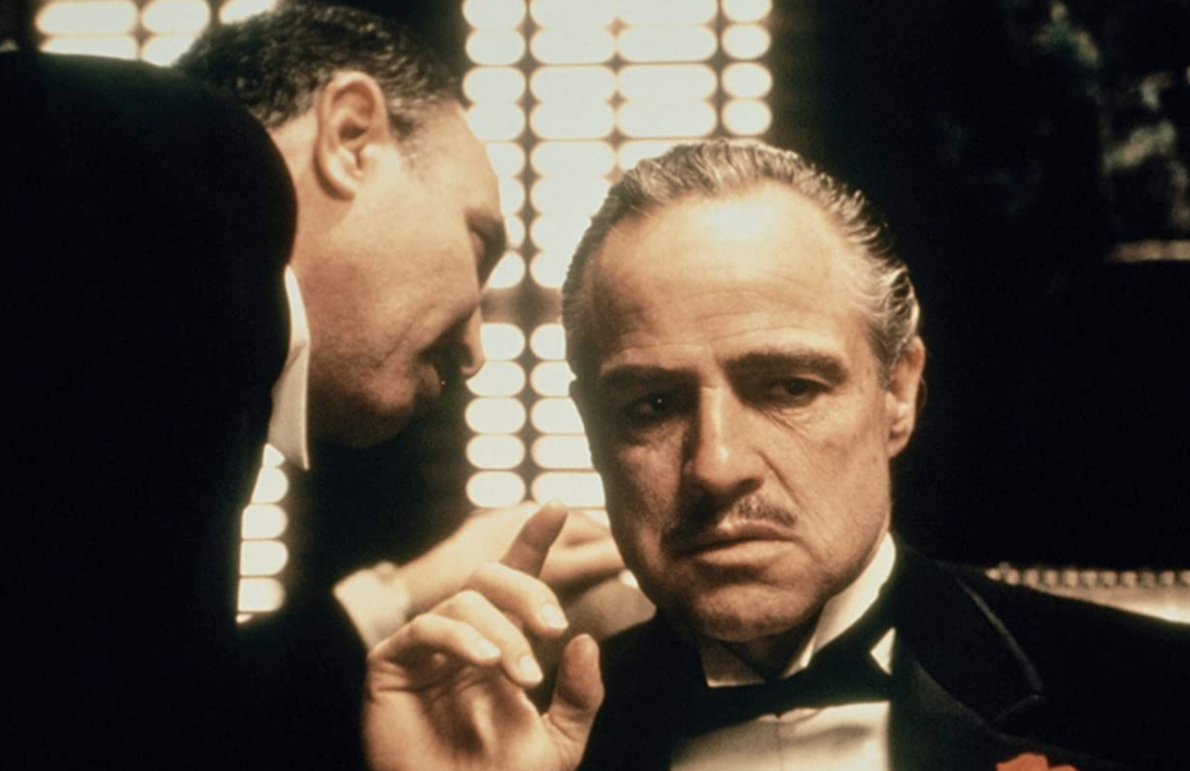 Marlon Brando and Salvatore Corsitto in The Godfather (1972)