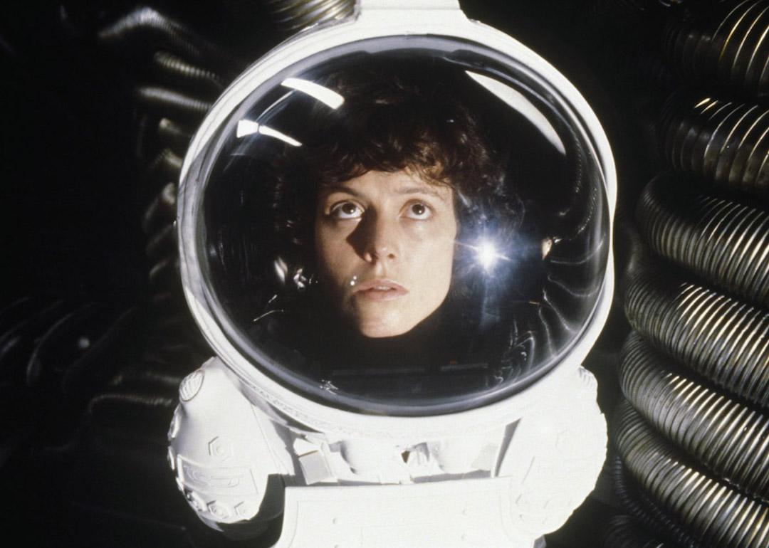Sigourney Weaver in a spacesuit in the 1979 movie 'Alien.'