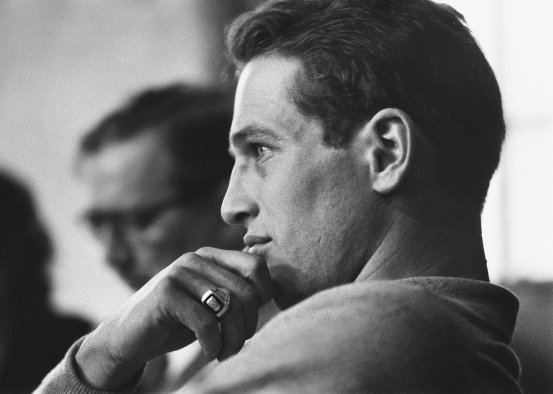 Actor Paul Newman listening to an unseen speaker at the Actors Studio in New York City, New York, circa 1955.