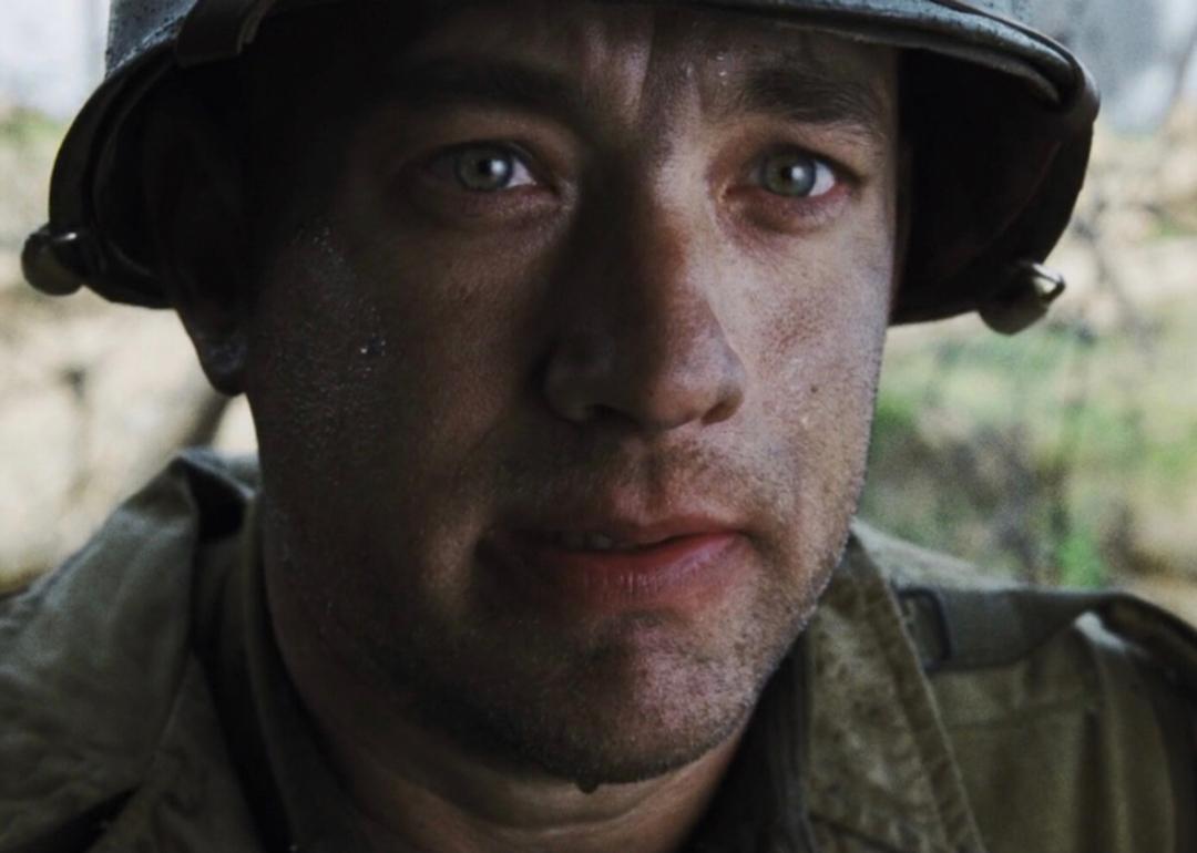 Tom Hanks in army gear in 'Saving Private Ryan.'