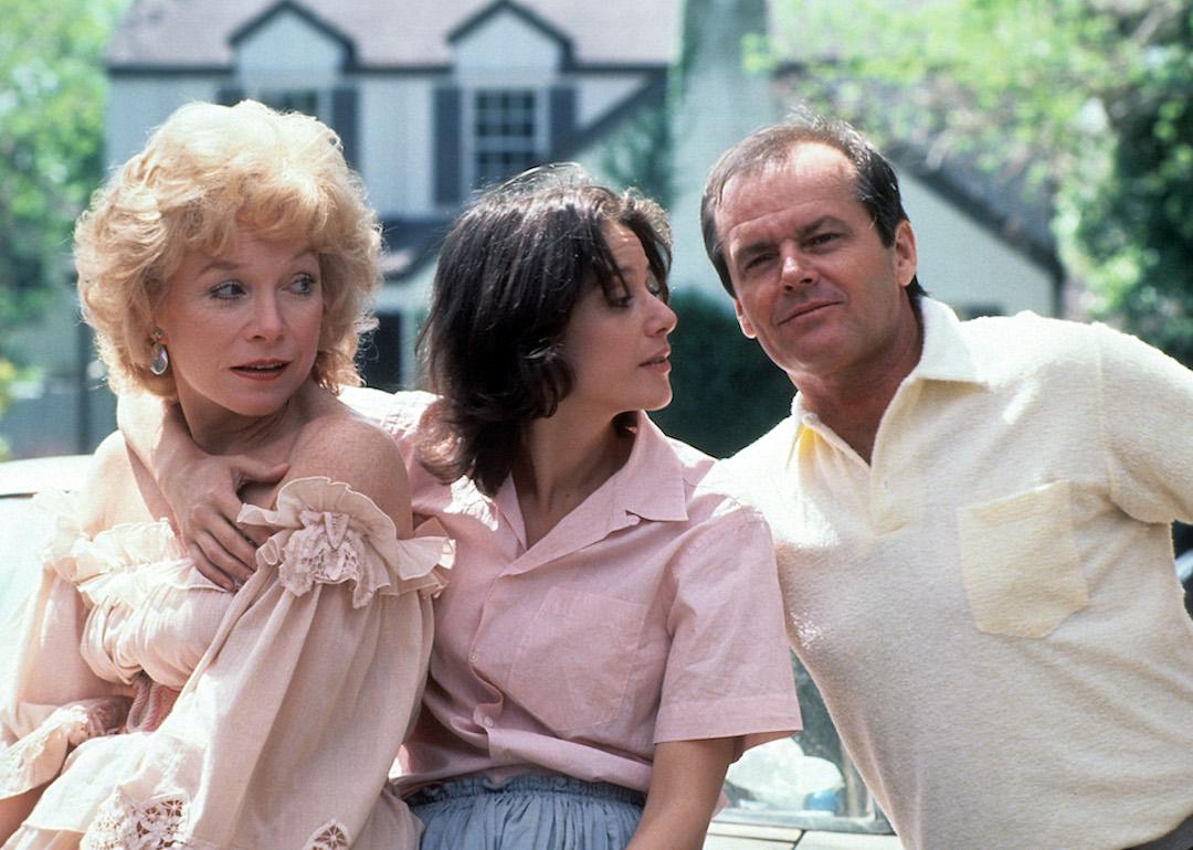Actors Shirley MacLaine, Debra Winger, and Jack Nicholson in a scene from the Oscar Best Picture-winning film 'Terms of Endearment,' released in 1983.