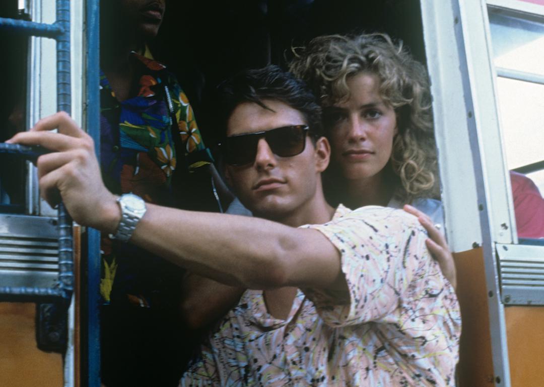 Actors Tom Cruise and Elisabeth Shue in the 1988 movie 'Cocktail.'