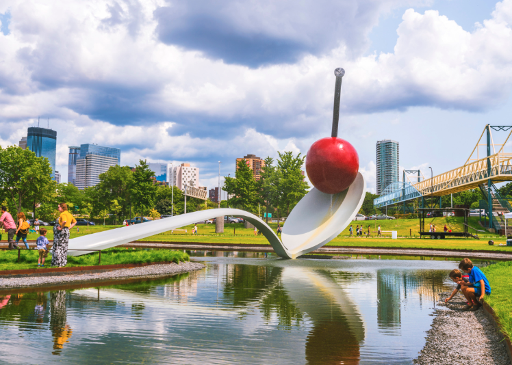 The Spoonbridge and Cherry at the Minneapolis Sculpture Garden.