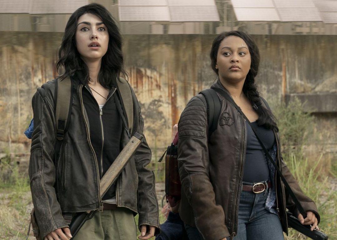 Actors Alexa Mansour and Aliyah Royale in the derided sci-fi show 'The Walking Dead: World Beyond.'