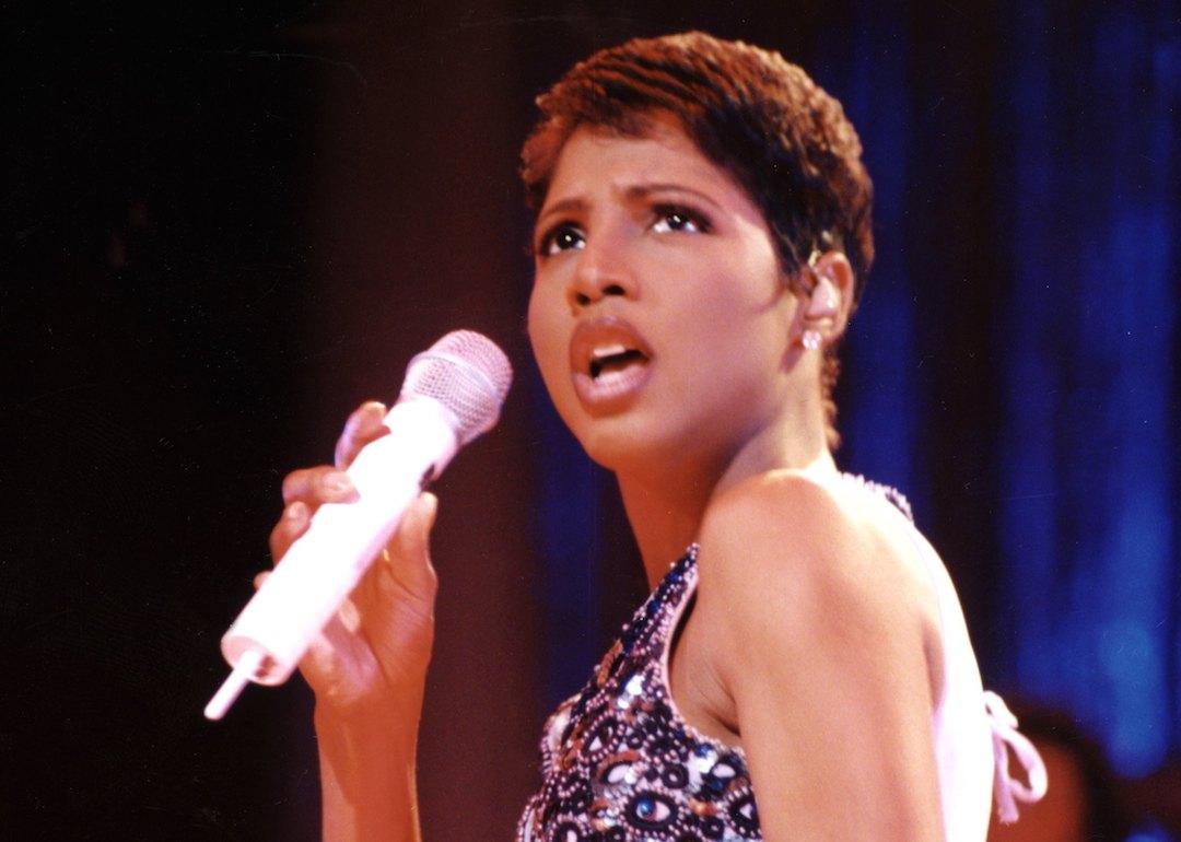 Toni Braxton performing in the 1990s.