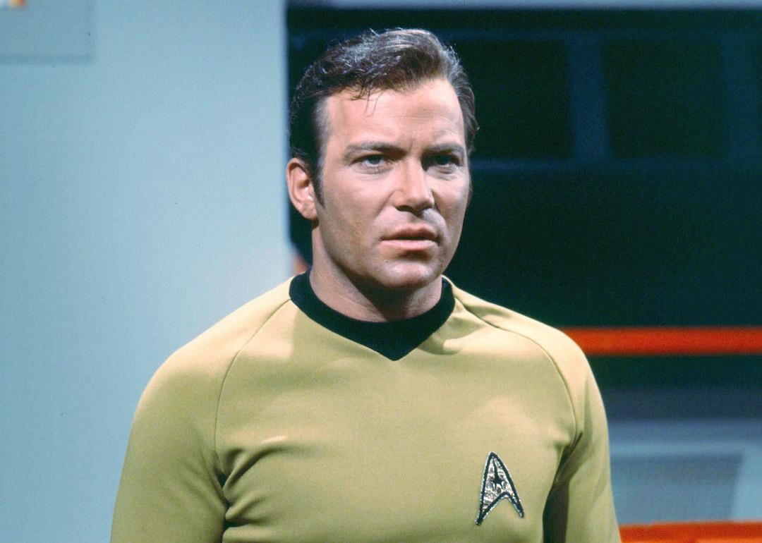 Actor William Shatner as Captain James T. Kirk of the Starship Enterprise in the classic science fiction television series 'Star Trek', circa 1968.