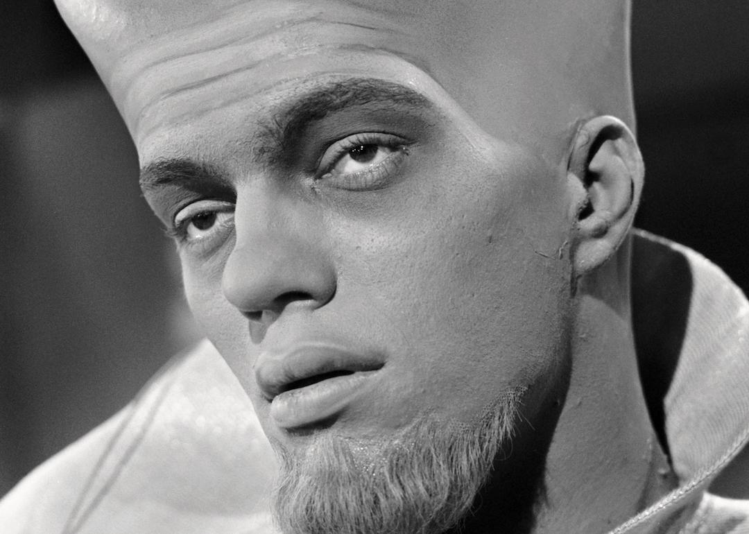 Actor Richard Kiel as the alien Kanamit in 'To Serve Man', an episode in the TV science fiction series 'The Twilight Zone' in 1962.