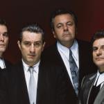 Actors Ray Liotta, Robert de Niro, Paul Sorvino, and Joe Pesci on the set of 'Goodfellas.'