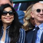 Jeff Bezos and Lauren Sánchez at Wimbledon in 2019 in London, England.