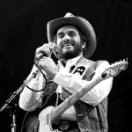 Country singer and musician Merle Haggard performs in Fresno, California on April 19, 1986