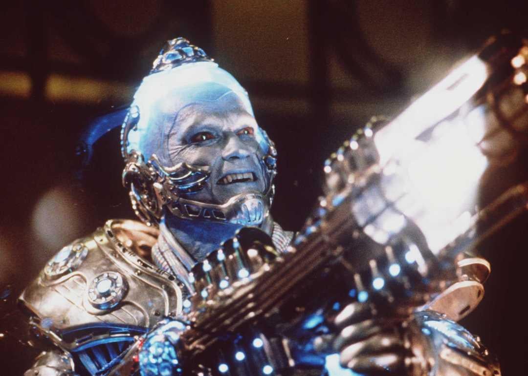 Actor Arnold Schwarzenegger as Mr. Freeze in the 1997 movie 'Batman and Robin.'