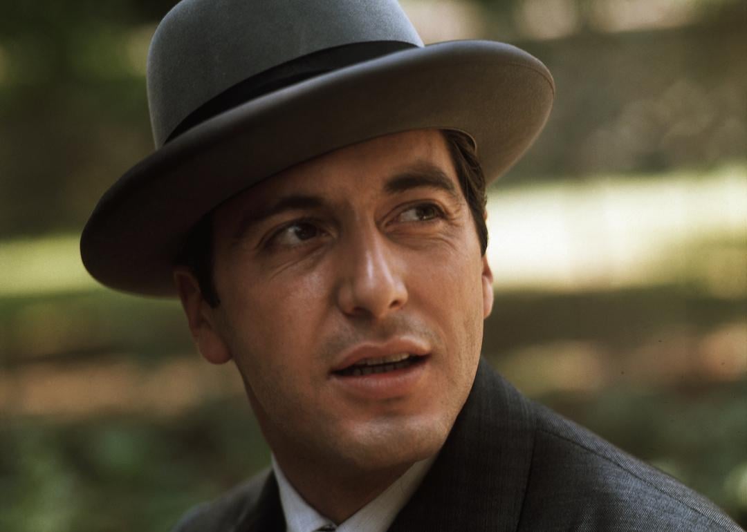 Close up of Actor Al Pacino in the role of Michael Corleone in 'The Godfather.'