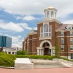 Doak Walker Plaza and Armstrong Commons at Southern Methodist University in Dallas, Texas.