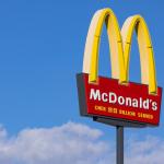 Giant McDonald's sign on W Sahara Avenue in Las Vegas, advertising 'over 99 billion served.'