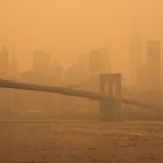 New York City covered in haze from Canadian wildfires, June 2023
