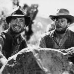 Actors Humphrey Bogart and Tim Holt in the 1948 Western film 'The Treasure of the Sierra Madre.'