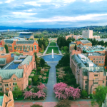 Aerial view of University of Washington in Seattle.