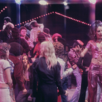 Clubbers on the dancefloor in an nightclub, circa 1975.