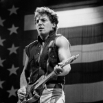 Bruce Springsteen performing at the Oakland Coliseum on the Born in the U.S.A. tour on September 19 1985.