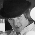 Malcolm McDowell performs in a scene from the movie " A Clockwork Orange" directed by Stanley Kubrick.