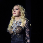 Madonna performing during The Celebration Tour at The O2 Arena on October 15, 2023 in London, England.