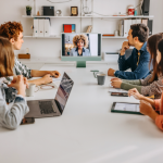 meeting between in-office and remote workers