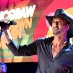 Country musician Tim McGraw performs onstage at the iHeartRadio Theater on Oct. 15, 2014 in Burbank, California.