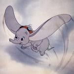 Dumbo the elephant in the 1941 Disney movie 'Dumbo.'