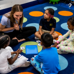 Berol Dewdney, a Baltimore pre-K teacher who is Maryland’s teacher of the year.