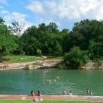 swimmers enjoying Barton Park near Austin, TX