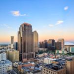 New Orleans skyline with superdome visible