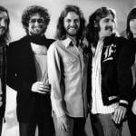 Joe Walsh, Don Henley, Don Felder, Glenn Frey, and Randy Meisner of The Eagles in 1977.