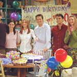 The cast of the show 'Friends' in a scene from season 4, 1998.