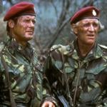 Actors Roger Moore and Richard Harris in 'The Wild Geese.'