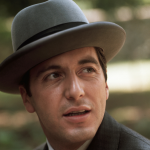 Close up of Al Pacino in the role of Michael Corleone in "The Godfather."