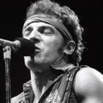 Bruce Springsteen in concert circa 1984 in New York City.
