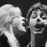 Paul McCartney and Linda McCartney perform with Wings in 1976.